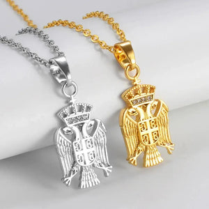 Serbia Eagle Pendant Necklace