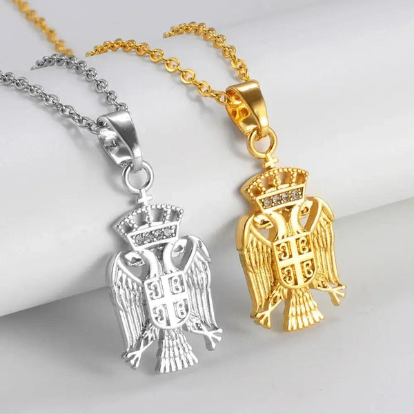 Serbia Eagle Pendant Necklace