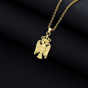 Serbia Eagle Pendant Necklace