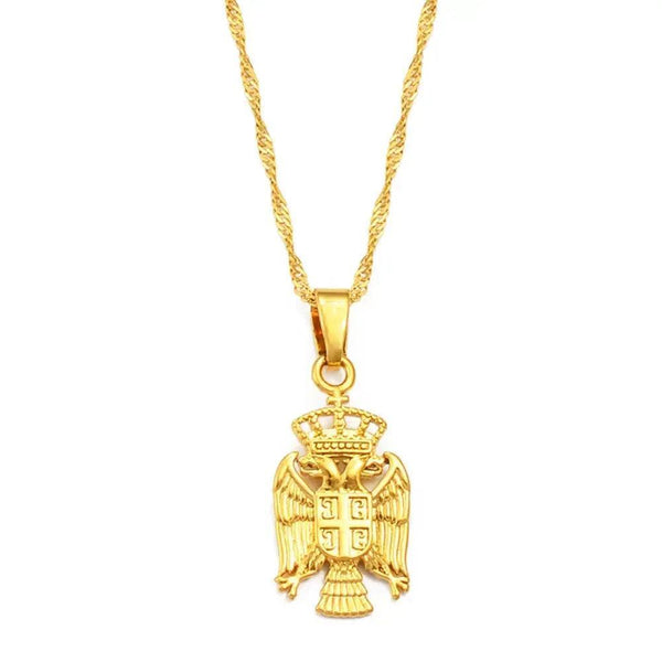 Serbia Eagle Pendant Necklace