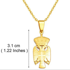 Serbia Eagle Pendant Necklace