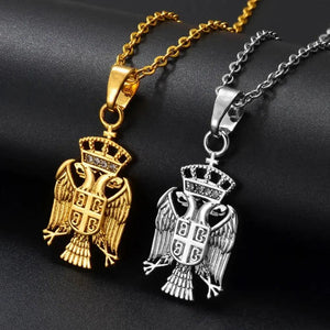 Serbia Eagle Pendant Necklace