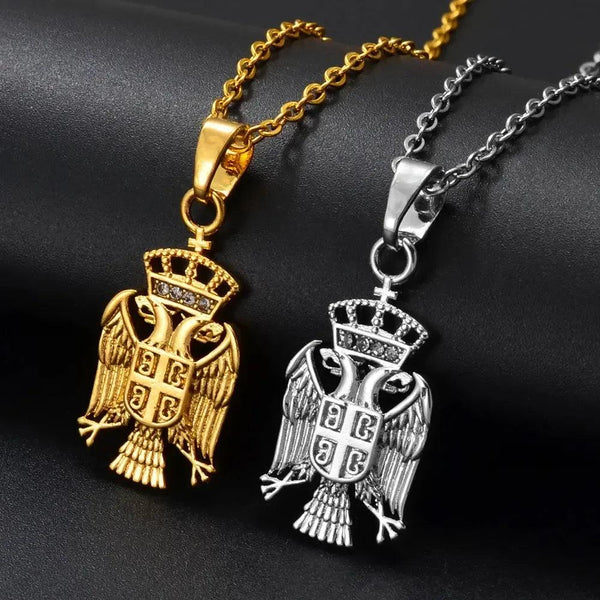 Serbia Eagle Pendant Necklace