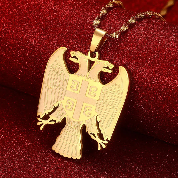 Serbia Eagle Pendant Necklace