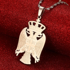 Serbia Eagle Pendant Necklace