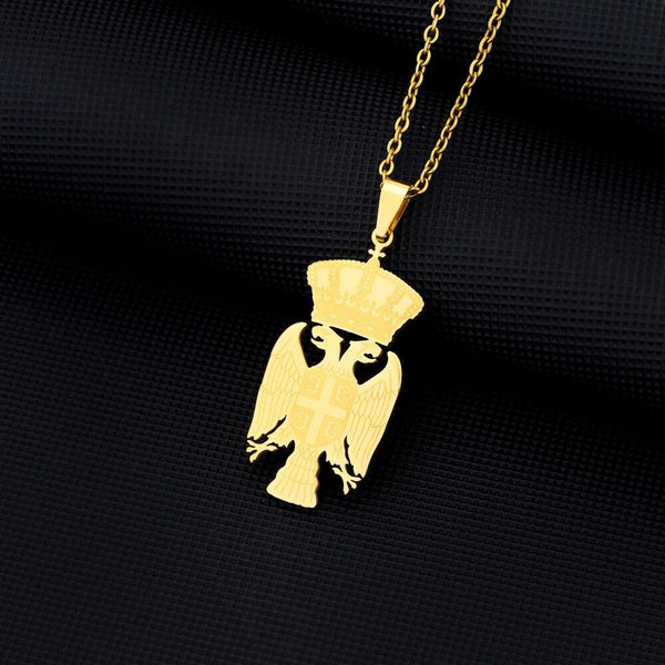 Serbia Eagle Pendant Necklace