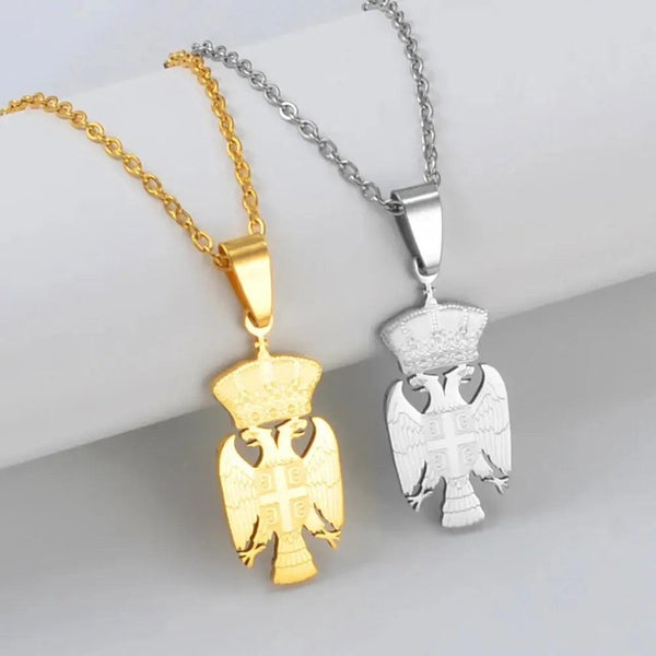 Serbia Eagle Pendant Necklace