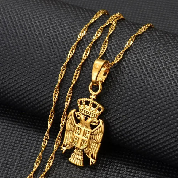Serbia Eagle Pendant Necklace