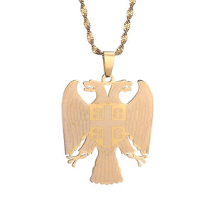 Serbia Eagle Pendant Necklace