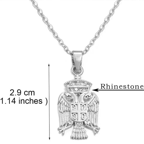 Serbia Eagle Pendant Necklace