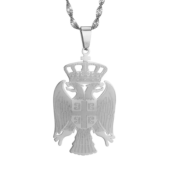 Serbia Eagle Pendant Necklace