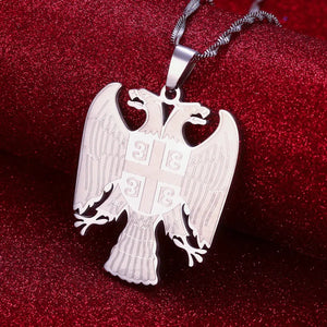 Serbia Eagle Pendant Necklace