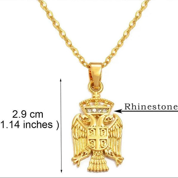 Serbia Eagle Pendant Necklace