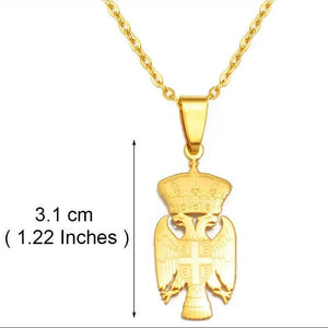 Serbia Eagle Pendant Necklace