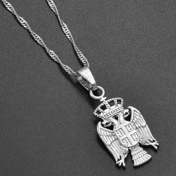 Serbia Eagle Pendant Necklace