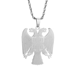 Serbia Eagle Pendant Necklace