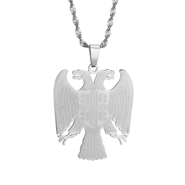 Serbia Eagle Pendant Necklace