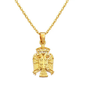Serbia Eagle Pendant Necklace
