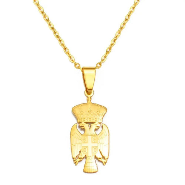 Serbia Eagle Pendant Necklace