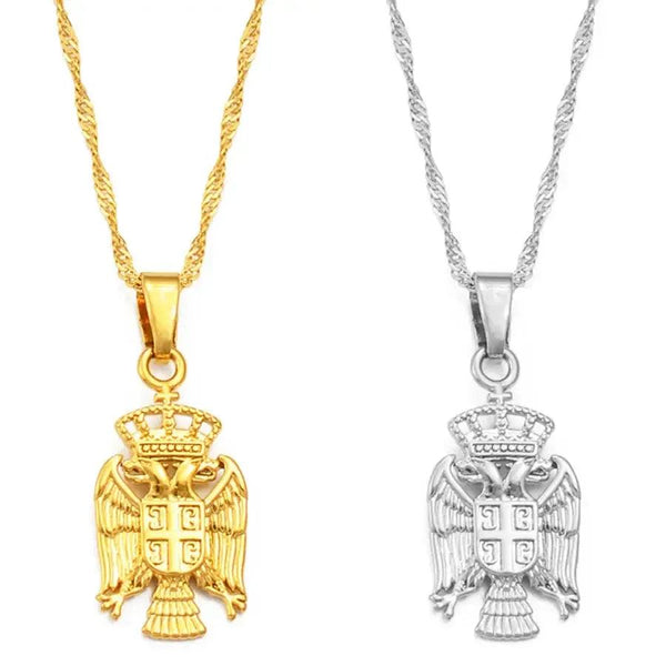 Serbia Eagle Pendant Necklace