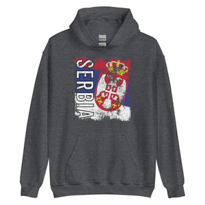 Serbia Flag - Distressed Flag Hoodie