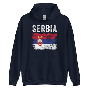 Serbia Flag Distressed - Serbian Flag Hoodie