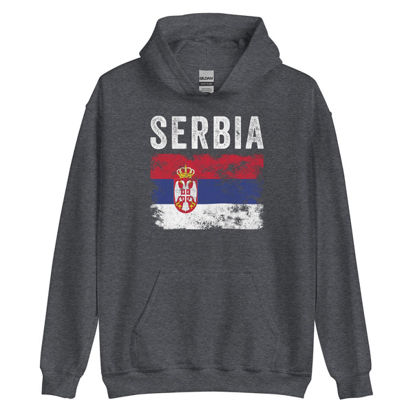 Serbia Flag Distressed - Serbian Flag Hoodie