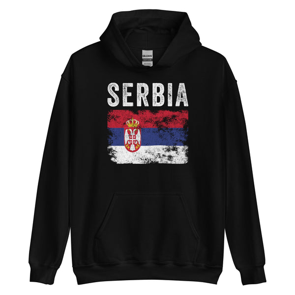 Serbia Flag Distressed - Serbian Flag Hoodie