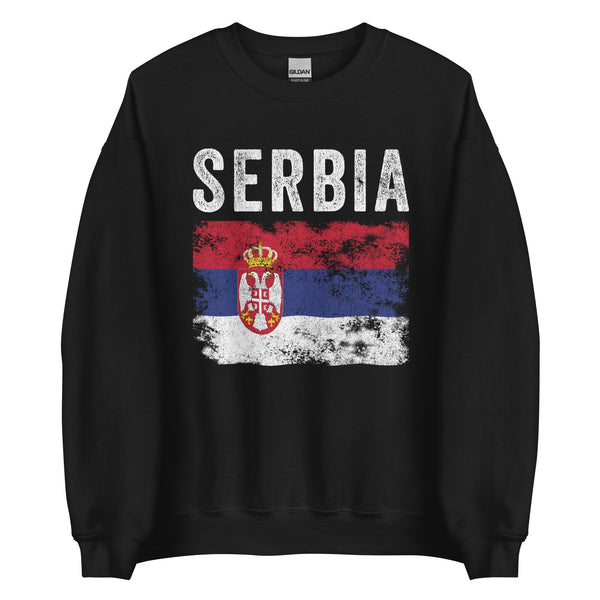 Serbia Flag Distressed - Serbian Flag Sweatshirt