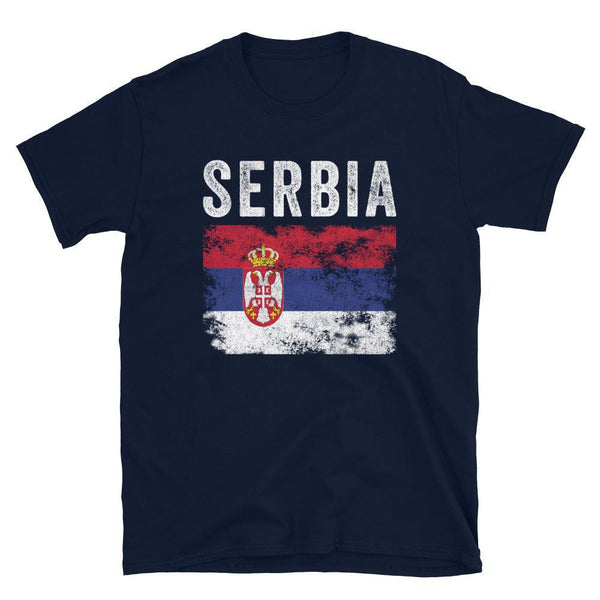 Serbia Flag Distressed - Serbian Flag T-Shirt