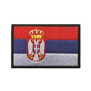 Serbia Flag Patch - Iron On/Hook & Loop Patch