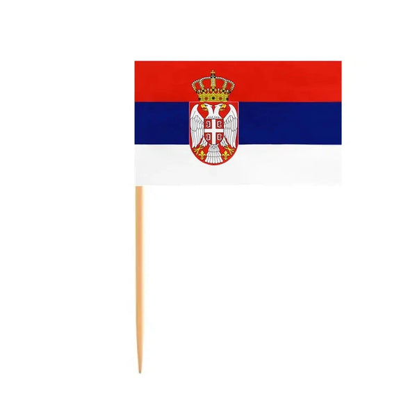 Serbia Flag Toothpicks - Cupcake Toppers (100Pcs)