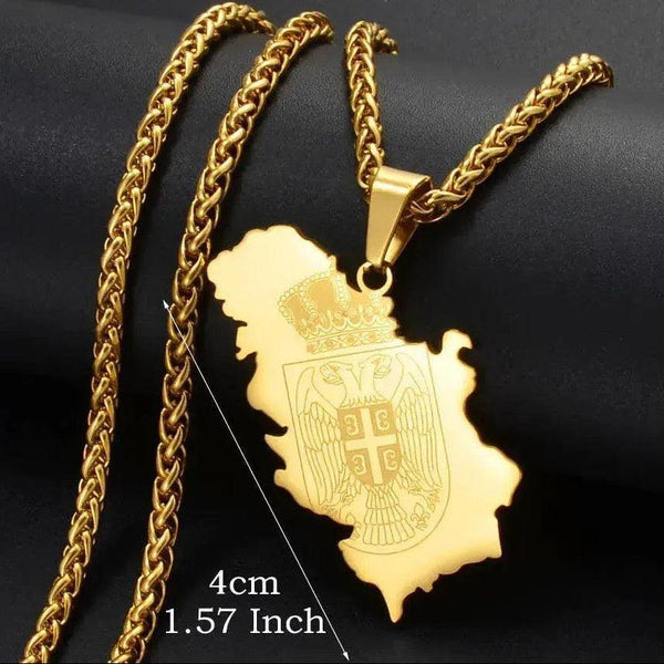 Serbia Map Necklace Collection - Serbian Pendant
