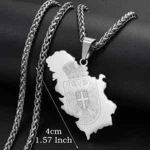 Serbia Map Necklace Collection - Serbian Pendant