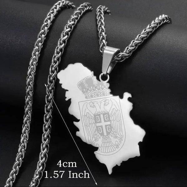 Serbia Map Necklace Collection - Serbian Pendant