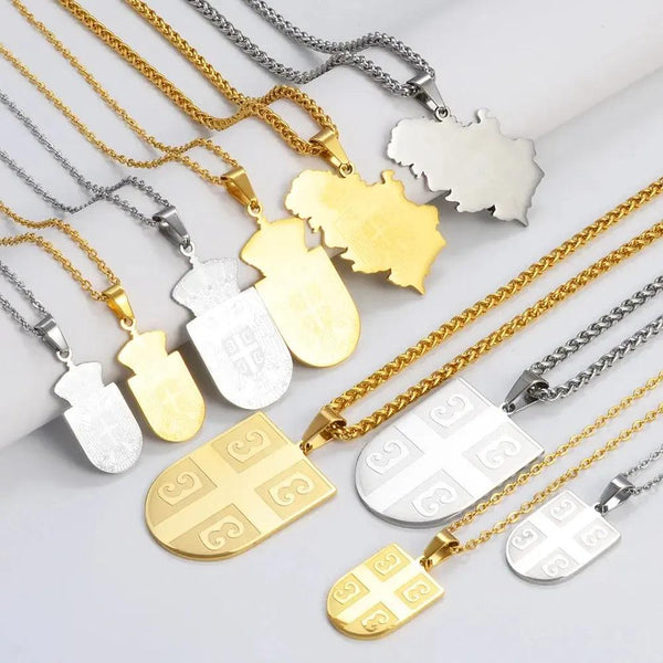 Serbia Map Necklace Collection - Serbian Pendant