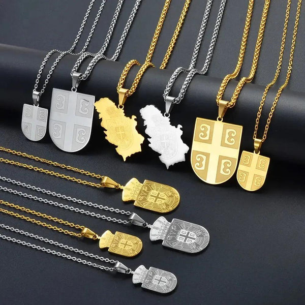 Serbia Map Necklace Collection - Serbian Pendant