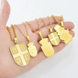 Serbia Map Necklace Collection - Serbian Pendant