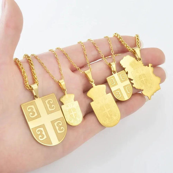 Serbia Map Necklace Collection - Serbian Pendant