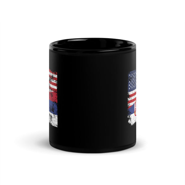 Serbia USA Flag Mug