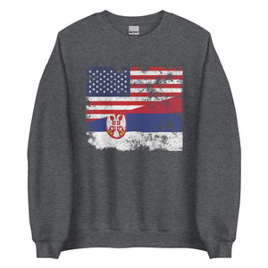 Serbia USA Flag Sweatshirt