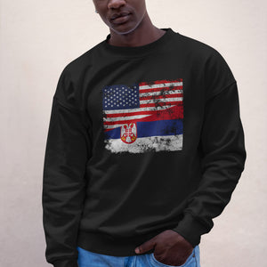 Serbia USA Flag Sweatshirt