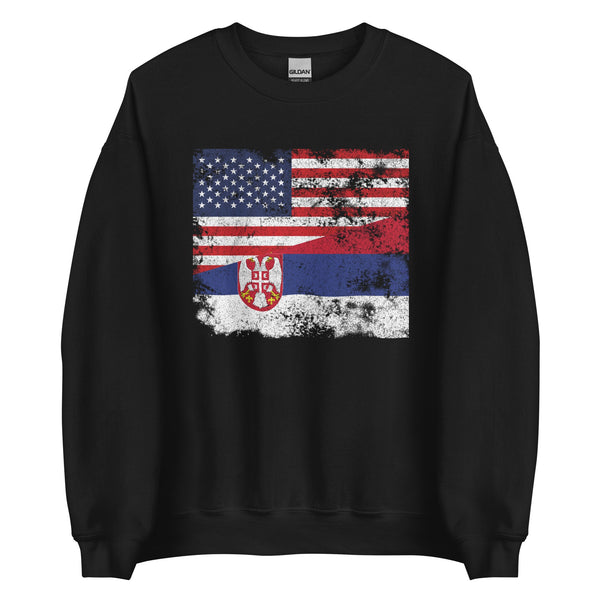 Serbia USA Flag Sweatshirt