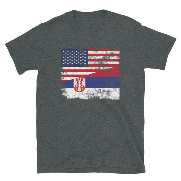 Serbia USA Flag T-Shirt