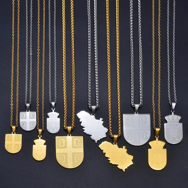 Serbia Map Necklace Collection - Serbian Pendant