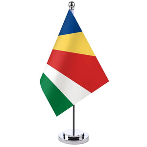 Seychelles Desk Flag - Small Office Table Flag