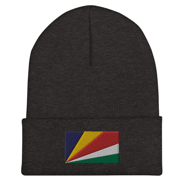 Seychelles Flag Beanie - Embroidered Winter Hat