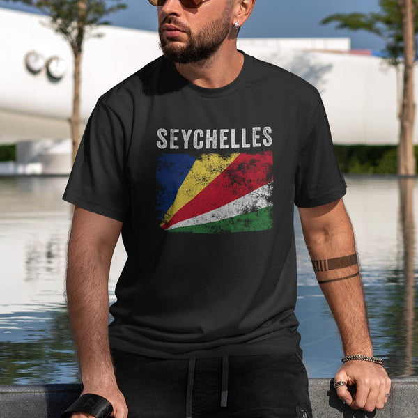 Seychelles Flag Vintage Seychellois Flag T-Shirt