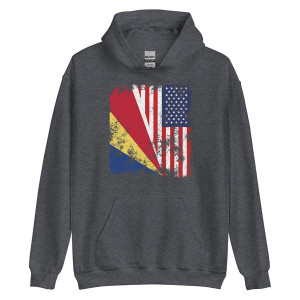 Seychelles USA Flag - Half American Hoodie