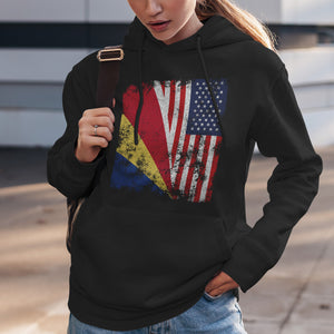 Seychelles USA Flag - Half American Hoodie